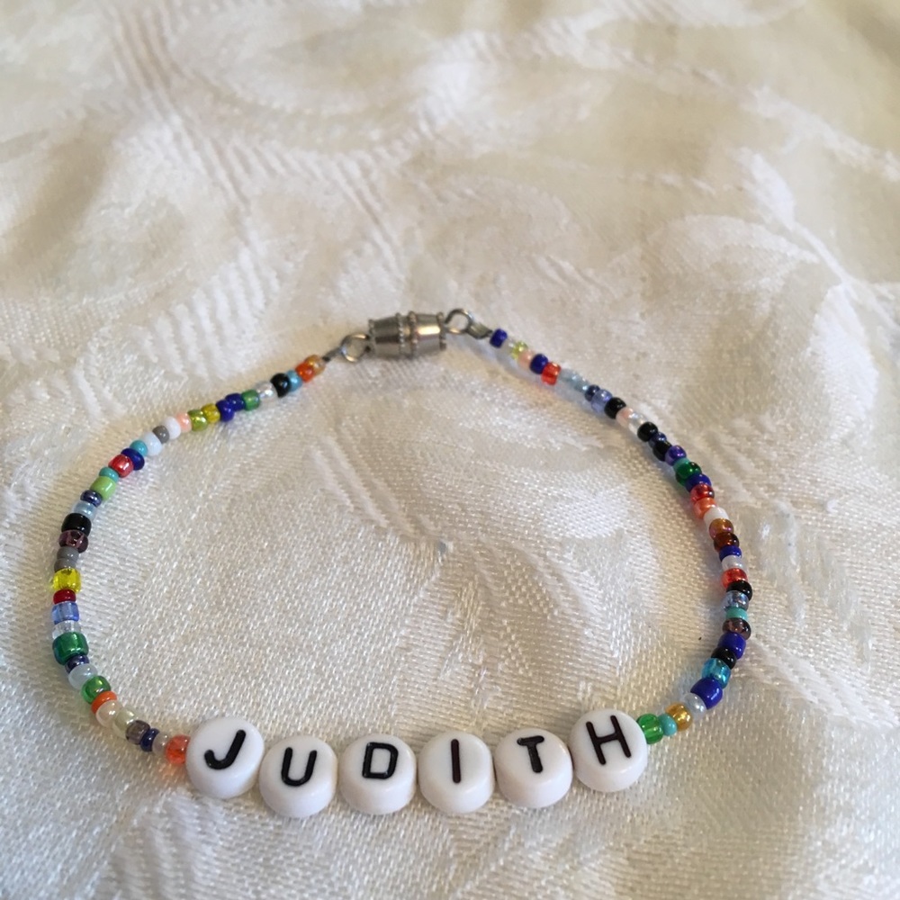 JUDITH 7” (rainbow) personalized name bracelet-NEW